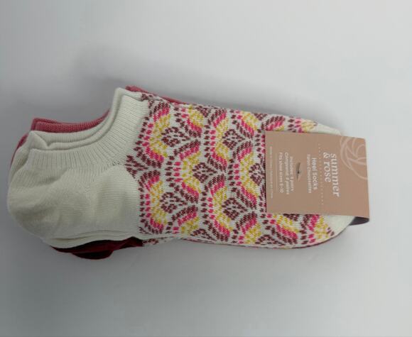 Summer & Rose Accessories - Summer & Rose 6 Pair Heel Socks Fair Isle Pattern No Show Socks NWT FabFitFun
